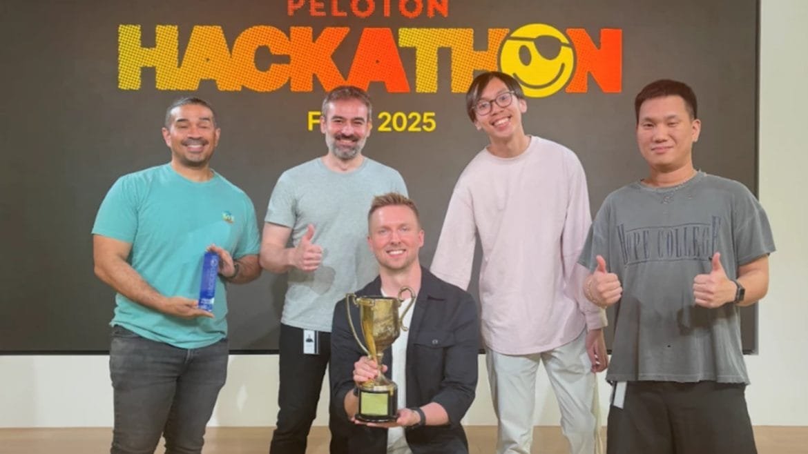 Peloton's 2025 Hackathon event. Image credit Peloton social media