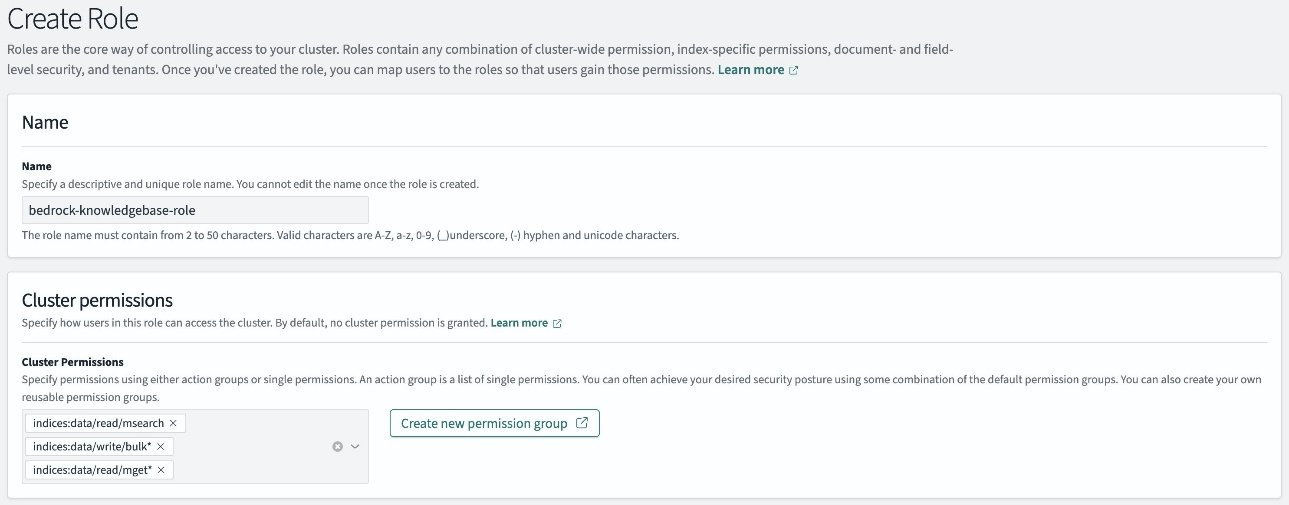 Amazon OpenSearch Dashboard Role Creation