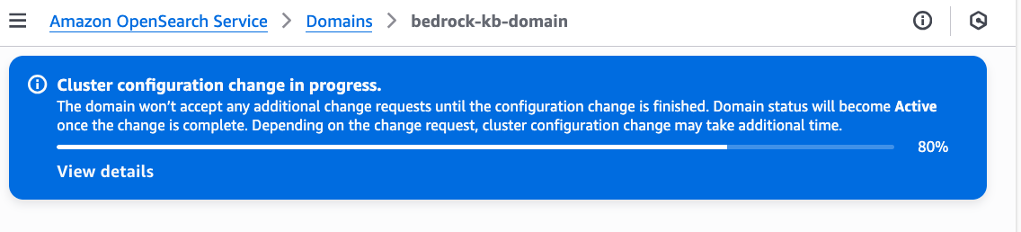 Amazon OpenSearch Domain Configuration Change
