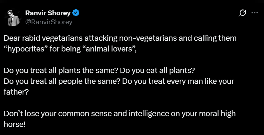 Ranvir supports animal lovers