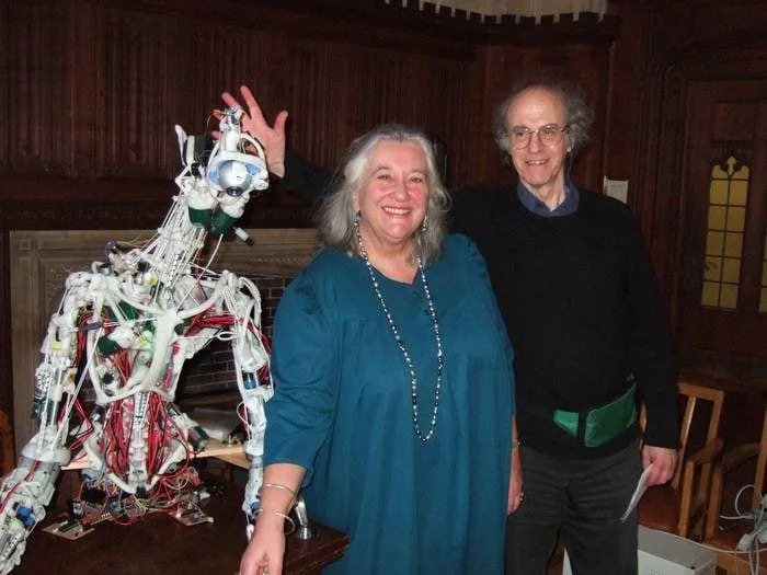 Maggie Boden with long-time colleague Prof Aaron Sloman, 2006