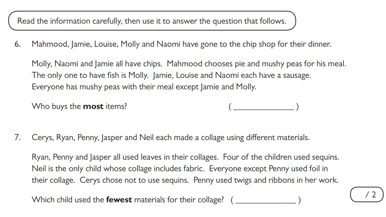 Another set of questions from the 11+ test that OpenAI gpt-oss:20b did not answer correctly.