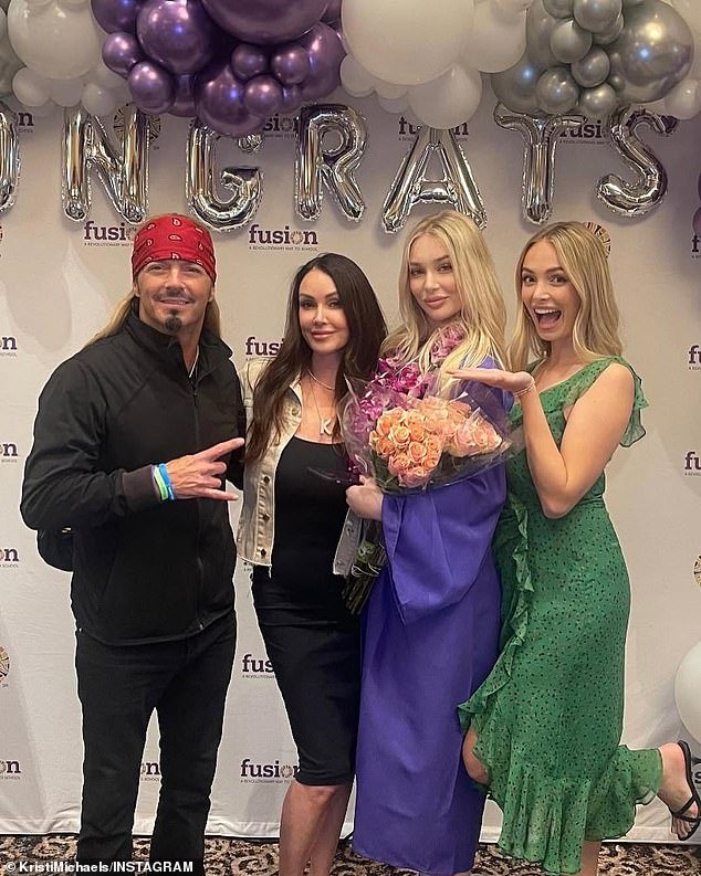 On August 8, Michaels and his wife Kristi Michaels - whom he first met in 1994 - celebrated their 12th wedding anniversary, and they've welcomed 25-year-old daughter Raine and 20-year-old daughter Jorja (pictured in 2023)